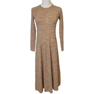 Banana Republic Tan Heathered Midi Sweater Dress Size XS